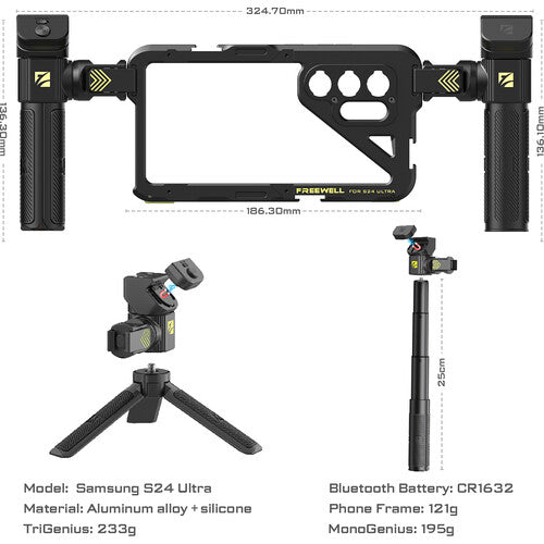 Freewell Genius Smartphone Rig Cage for Samsung S24 Ultra