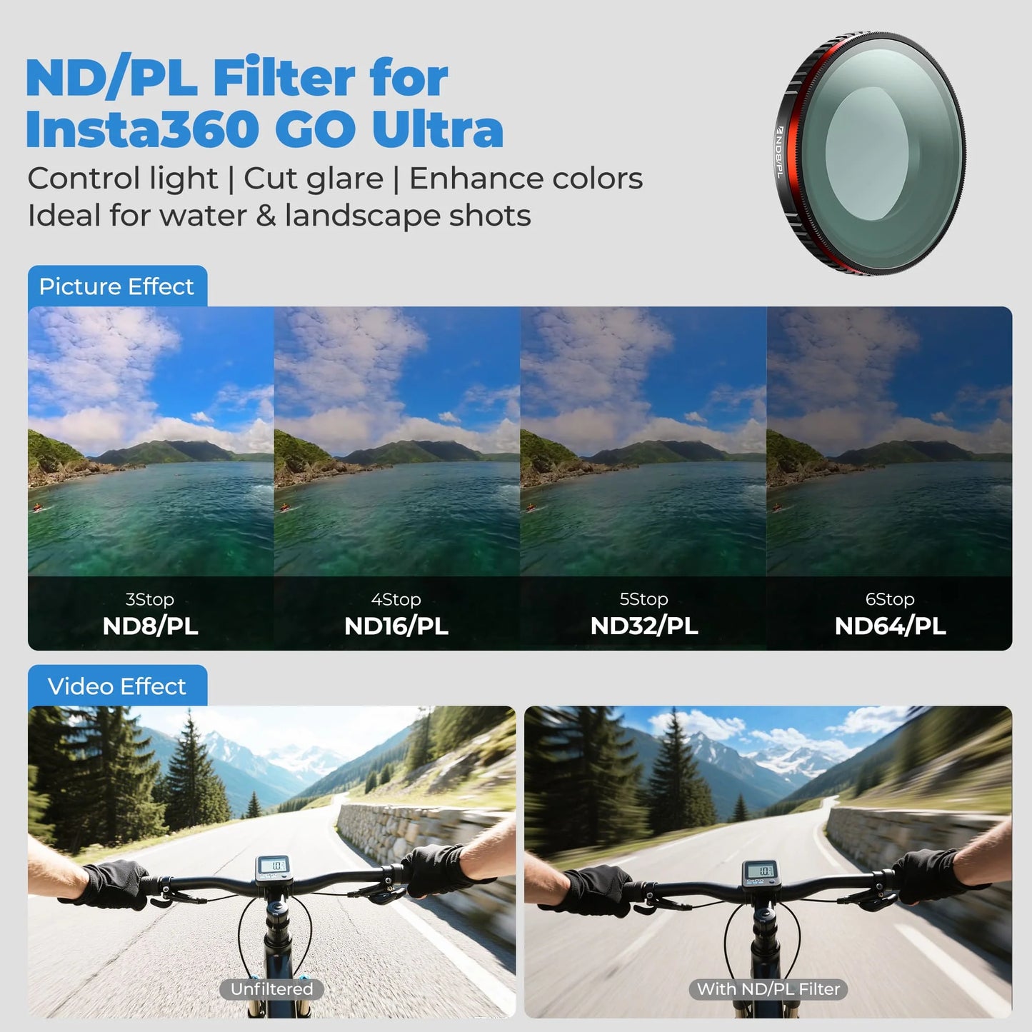 Freewell Insta360 GO Ultra Filters Mega 10 Pack