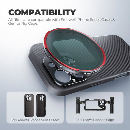 Freewell iPhone Magnetic Hybrid VND 3–7 Stop + CPL Filter