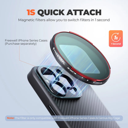 Freewell iPhone Magnetic Hybrid VND 3–7 Stop + CPL Filter